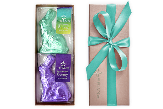 8pc Small Dark & Milk Chocolate Bunnies